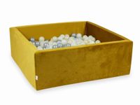 Suchy basen z piłeczkami 600 sztuk 110x110x40 Velvet zloty (srebrne, opalizujące, jasnozłote, przezroczyste)