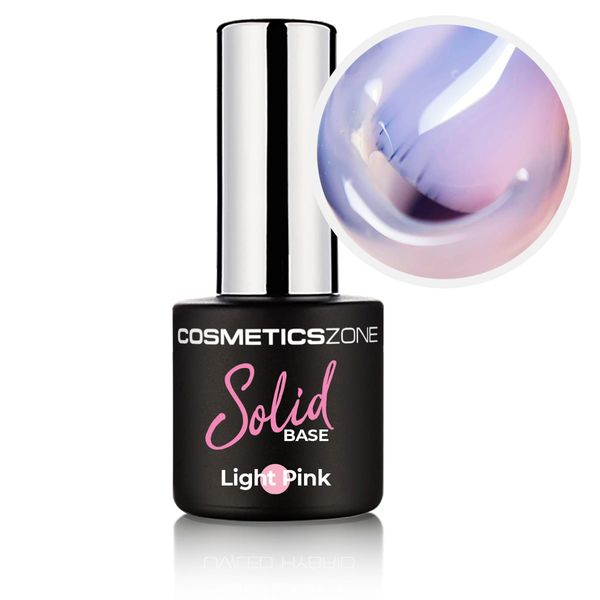 Cosmetics Zone Baza hybrydowa budująca Solid Base Light Pink 7ml zdjęcie 1