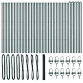 Ogrodzenie z słupkami Zielony 1.5 x 100 m Stal pokryta PCV