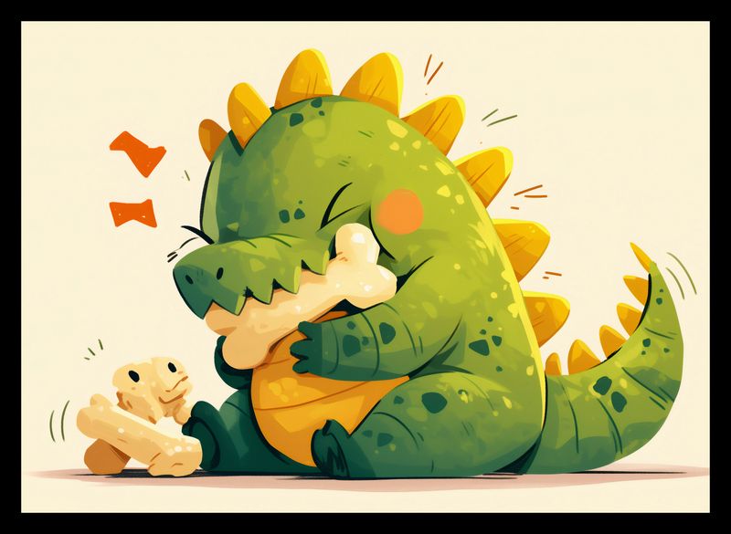 Plakat 35x25cm Uroczy Dinozaur zdjęcie 2