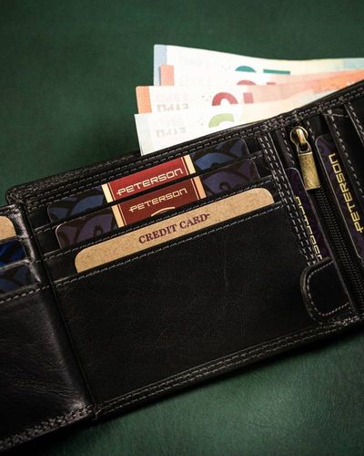 klasyczny, skórzany portfel męski z systemem rfid - peterson na Arena.pl
