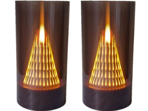 WKŁAD WKŁADY DO ZNICZY STOŻEK WULKAN ZESTAW 2 SZTUKI BIAŁY+BATERIE na Arena.pl