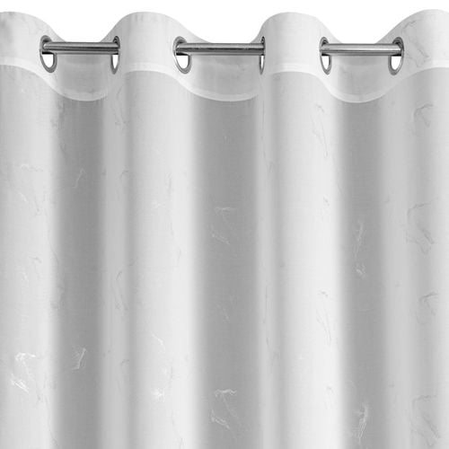 Firana na przelotkach ze srebrnym nadrukiem IVA 140X270 biała na Arena.pl