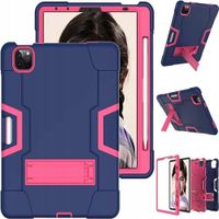 Etui do iPad Pro 12.9" z Podstawką Miejscem na Rysik Granatowo-Różowe