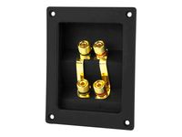 Gniazdo kolumnowe ZŁOTE z 4gniazdami bananowymi