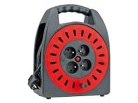 VOREL PRZEDŁUŻACZ BĘBNOWY ZWIJANY 4 GNIAZDA WEJŚCIA 3X1MM2, 15M V72570