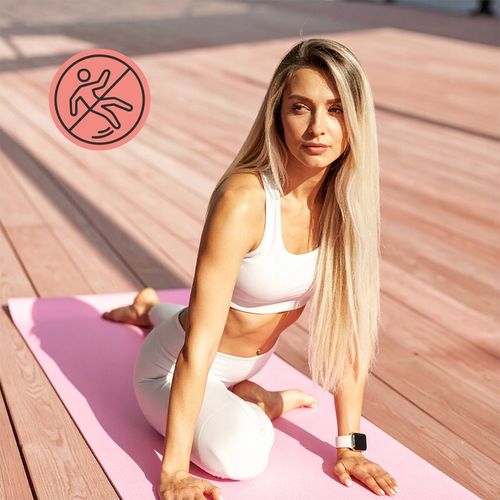 MATA DO ĆWICZEŃ JOGI PILATESU GIMNASTYCZNA TPE ANTYPOŚLIZGOWA Z UCHWYTEM na Arena.pl