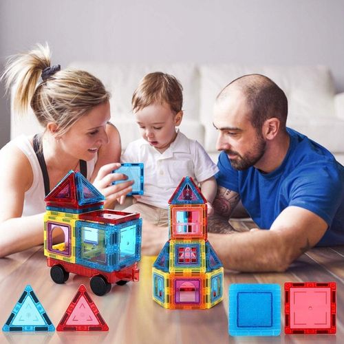 KLOCKI MAGNETYCZNE KONSTRUKCYJNE 3D DUŻE PANELE MEGNETIC TILES 45 elem. na Arena.pl