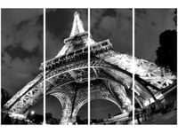 120CM 80 OBRAZ 4 ELEM WIDOK NOCNY WIEŻY EIFFLA ŚCIENNY