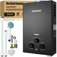 Gazowy podgrzewacz wody Heckermann JSD-HB04 12L LPG Czarny