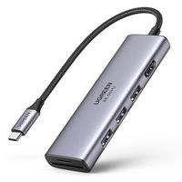 6w1 wielofunkcyjny hub usb-c - 3x usb hdmi 4k czytnik kart sd i tf