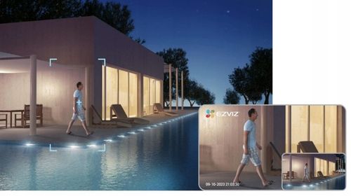 Zestaw Monitoringu WiFi 4 Kamer Obrotwych 5MPx EZVIZ Zewnętrzny Dual Light na Arena.pl