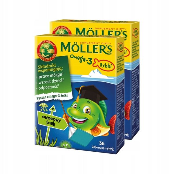 Kup Moller's Omega-3 z witaminami A i D - 36 żelek o smaku owocowym na ...