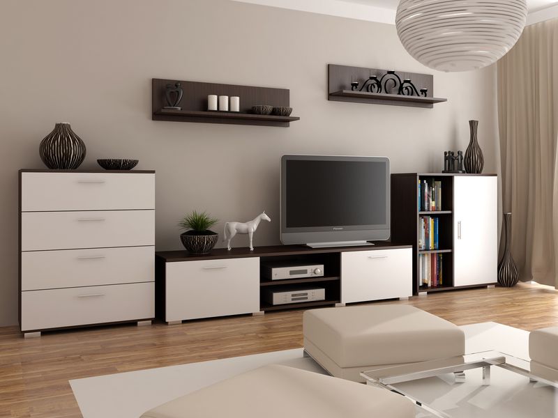 Szopen 2 WENGE/BIAŁY do salonu pokoju zdjęcie 1