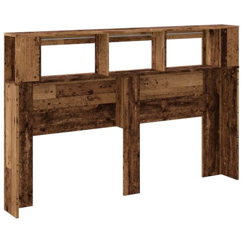 Wezgłowie łóżka z LED, stare drewno, 160x18,5x103,5 cm na Arena.pl