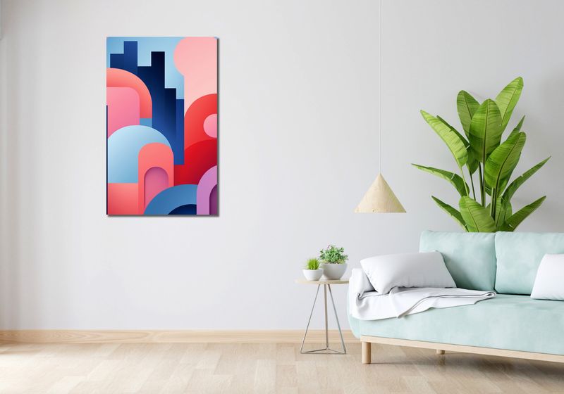 Obraz 60x100cm Miasto Kolorów zdjęcie 2