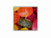 ZEGAR SZKLANY KWADRATOWY - Landrynki