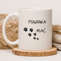 CHAMSKI KUBEK BEZ CENZURY | ŚMIESZNY PREZENT | DO PRACY BIURA DOMU | 330 ml