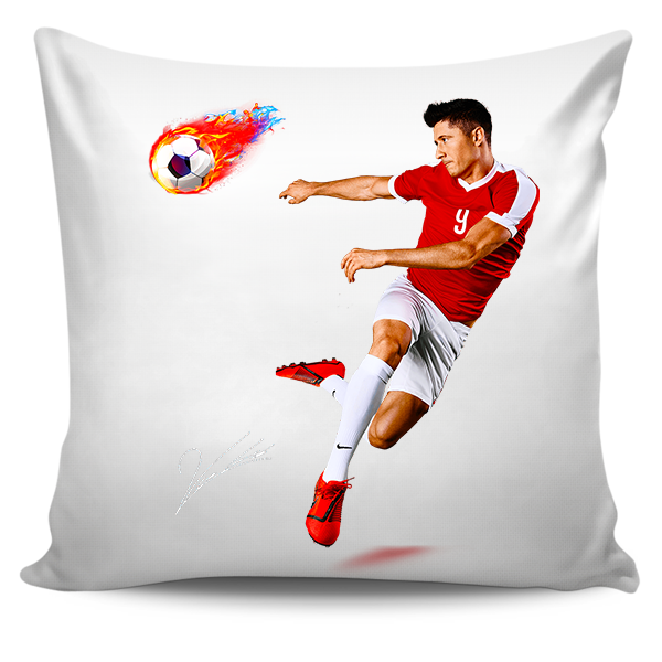 Poduszka Lewandowski z autografem zdjęcie 1