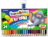kredki + temperówka 24szt w folii BAMBINO na Arena.pl