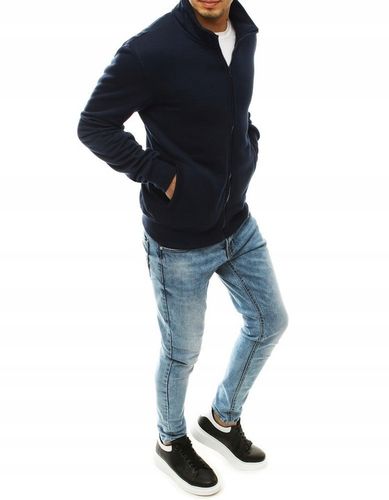 ROZPINANA BLUZA MĘSKA BEZ KAPTURA GRANATOWA bx4567 - XL na Arena.pl