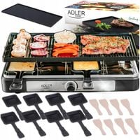 Grill elektryczny duży XL mocny raclette 1400W 8 osób