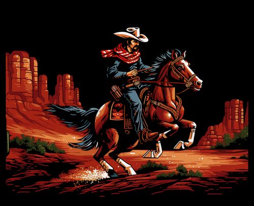 Plakat 50x40cm Galop przez Prerię na Arena.pl