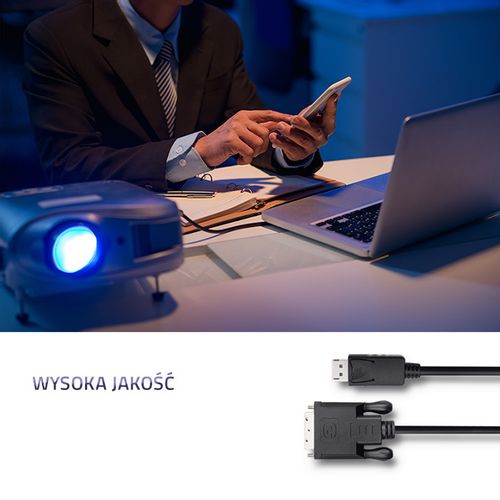 Qoltec Kabel DisplayPort | DVI (24+1) męski 1.8m na Arena.pl