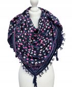 Piękna chustka / apaszka w kwiaty niebieska 09