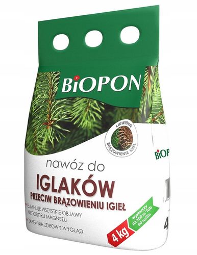 Nawóz przeciw brązowieniu igieł Biopon 4kg na Arena.pl