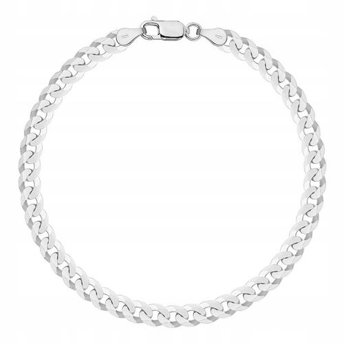 SREBRNA PEŁNA BRANSOLETKA MĘSKA PANCERKA PR. 925 + PUDEŁKO Z DEDYKACJĄ na Arena.pl