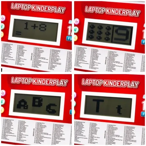 LAPTOP EDUKACYJNY DLA DZIECI KINDERPLAY NAUKA LICZENIA LITERKI GRY 120 na Arena.pl