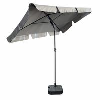 Parasol ogrodowy FLOKS 235x200x125 składany z falbanką jasnoszary