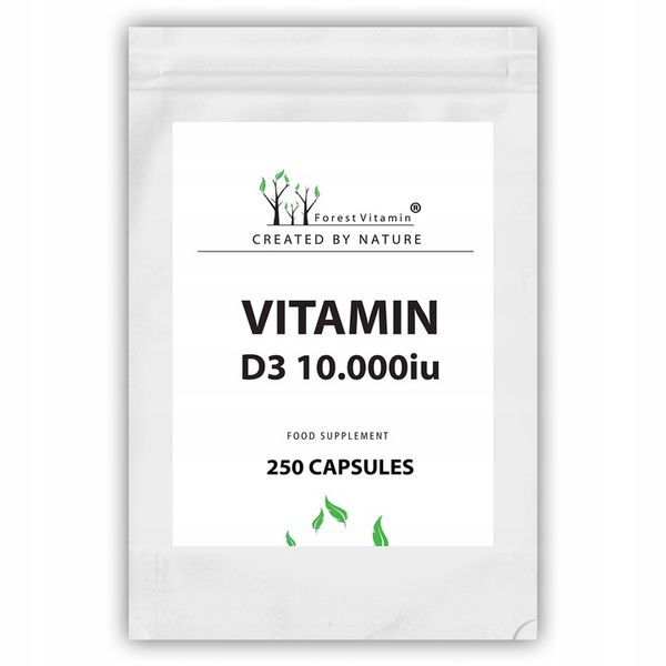FOREST WITAMINA D3 10000iu 250 KAPS MOCNA ZDROWIE zdjęcie 6