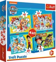 PUZZLE 4W1 WESOŁA EKIPA PSIEGO PATROLU 34346