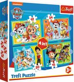 PUZZLE 4W1 WESOŁA EKIPA PSIEGO PATROLU 34346