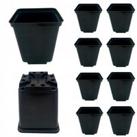 10x DONICZKA PRODUKCYJNA 7CM na rozsady sadzonki KWADRATOWA uprawy 10szt