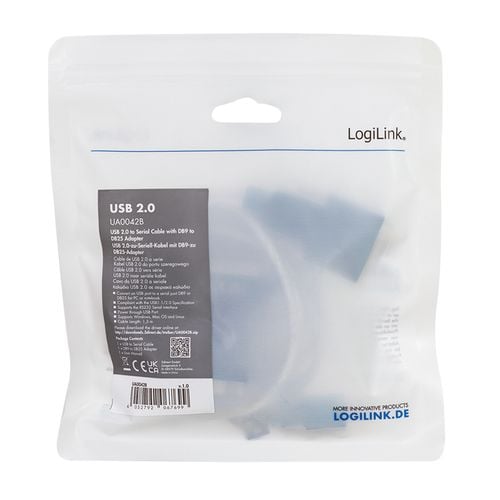 Kabel adapter LogiLink UA0042B USB 2.0 RS232 Win11 na Arena.pl