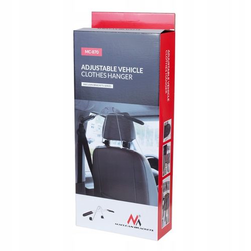 SAMOCHODOWY WIESZAK NA UBRANIA UCHWYT NA ZAGŁÓWEK REGULOWANY MACLEAN MC-870 na Arena.pl