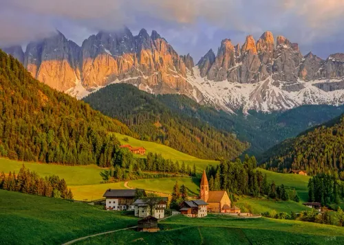Puzzle 1000 elementów. Wioska Świętej Magdaleny w Dolomitach 30028 na Arena.pl