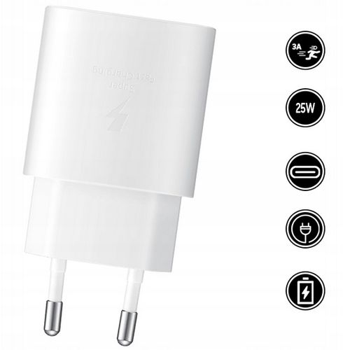 Kostka adapter USB C SAMSUNG 25W biała SUPER FAST na Arena.pl