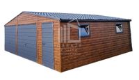 GARAŻ BLASZANY 8x7m  drzwi + 2x okno - Rynny Blachodachówka ID271