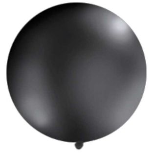 Balon 1 metr, pastel meks. okrągły, czarny, 1 szt.