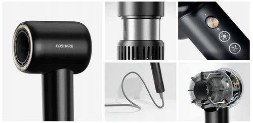 Mocna Suszarka do Włosów COSHARE EssenceRing SuperFlow1 Jonizacja 1600W na Arena.pl