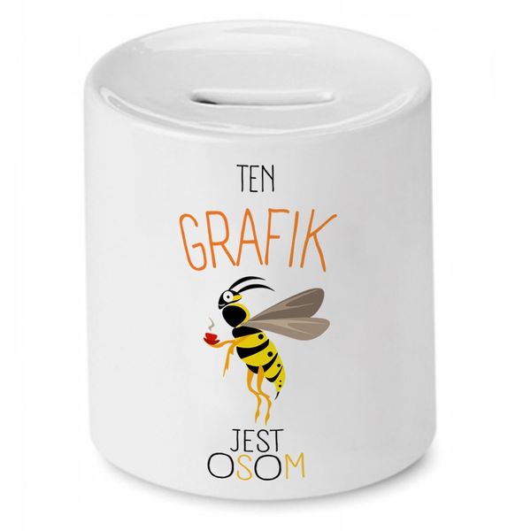 Skarbonka Dla Grafika Ten Grafik Jest Osom Prezent Z Nadrukiem Ze Zdjęciem zdjęcie 1