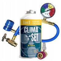 ClimaSet 3w1 R134a gaz do nabijania klimatyzacji, przewód, adapter 350g