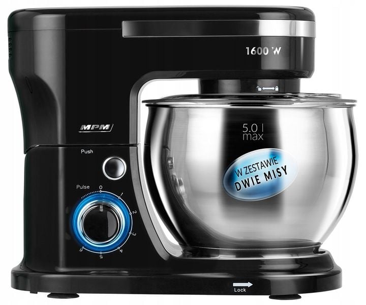 Robot kuchenny planetarny wielofunkcyjny 2 misy zestaw czarny MPM MRK-21 zdjęcie 9
