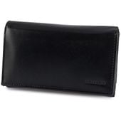 Portfel damski z dwoma napami Bellugio - czarny
