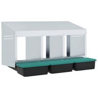 Kurnik lęgowy 3-komorowy, montowany na ścianie, ocynkowana stal