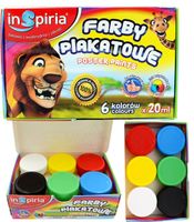 farby plakatowe  6 kolorów 1985 INSPIRIA
